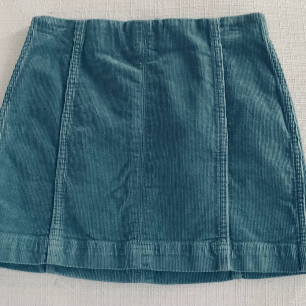 Dark teal corduroy skirt